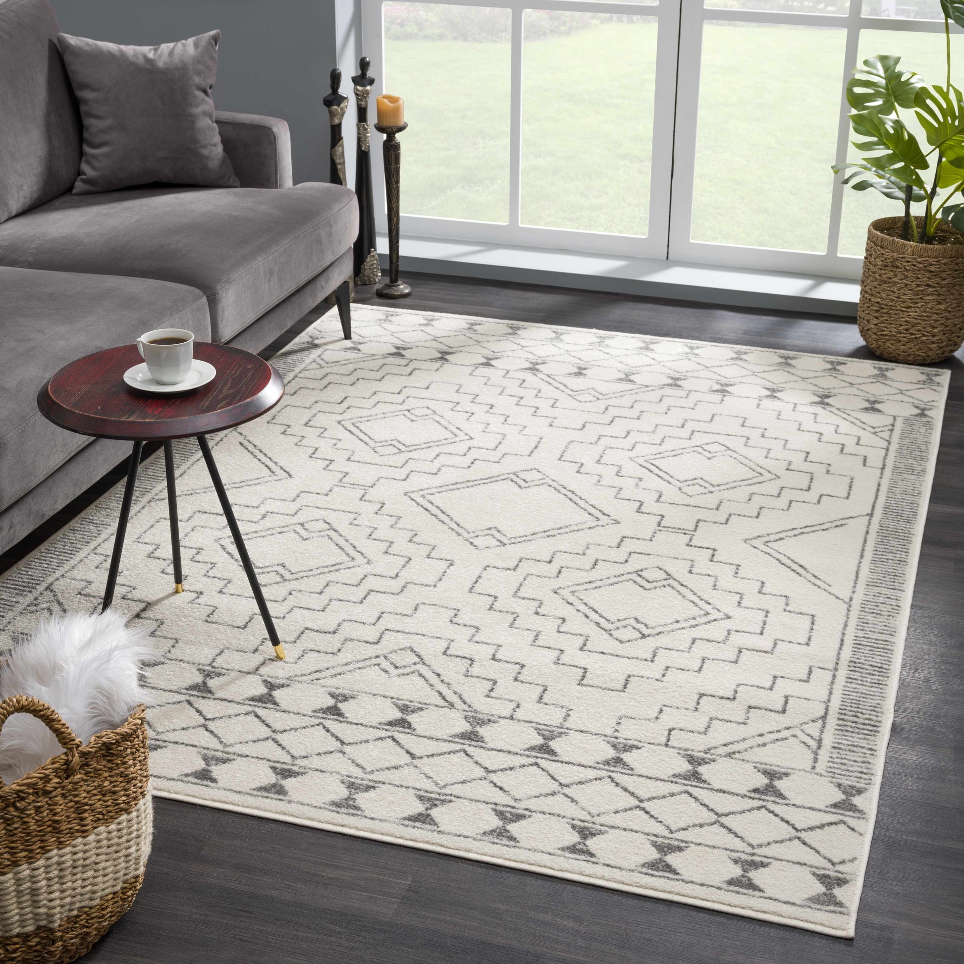 KMRSH-4614 Ivory Tribal Carpet - Limited Edition