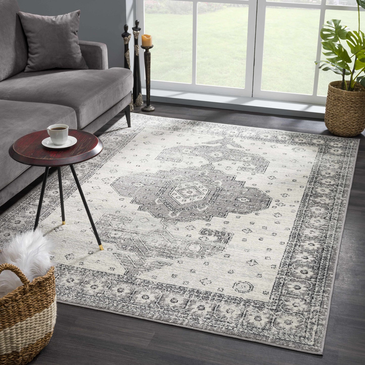 Marash 4605 Gray Area Carpet - Clearance