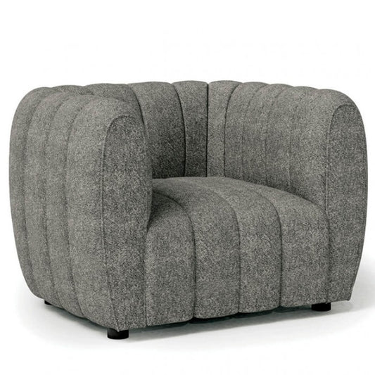 FOA Aversa Contemporary Fabric Blend Accent Chair - Charcoal Gray