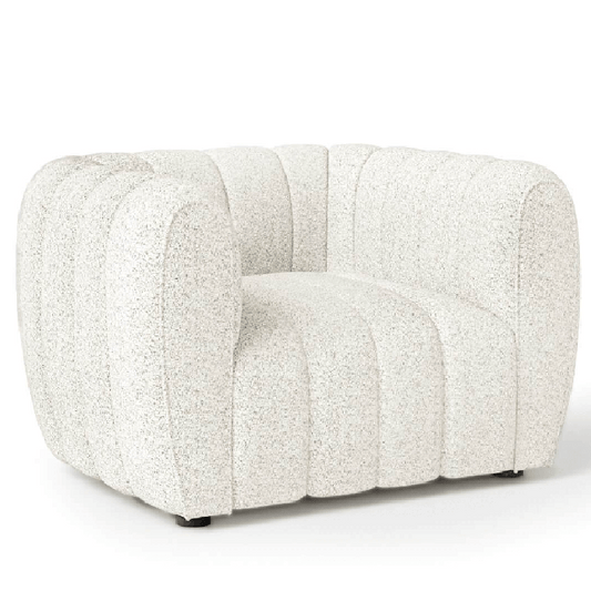 FOA Aversa Contemporary Fabric Blend Accent Chair - Off-White