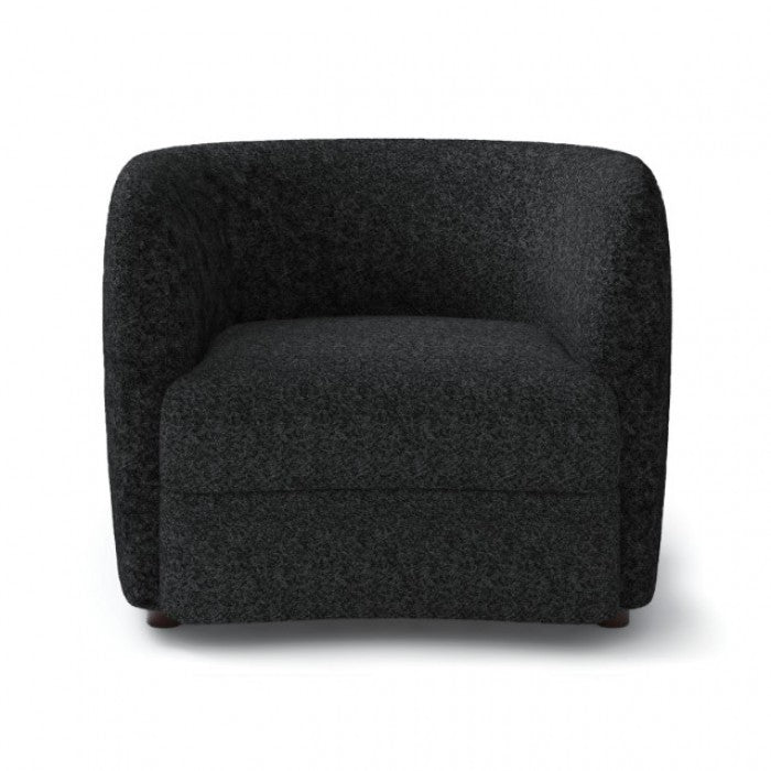 FOA Versoix Contemporary Kidney-Style Seat Accent Chair - Black