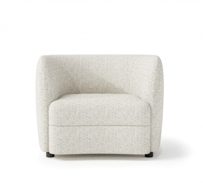 FOA Versoix Contemporary Kidney-Style Seat Accent Chair - Off-White