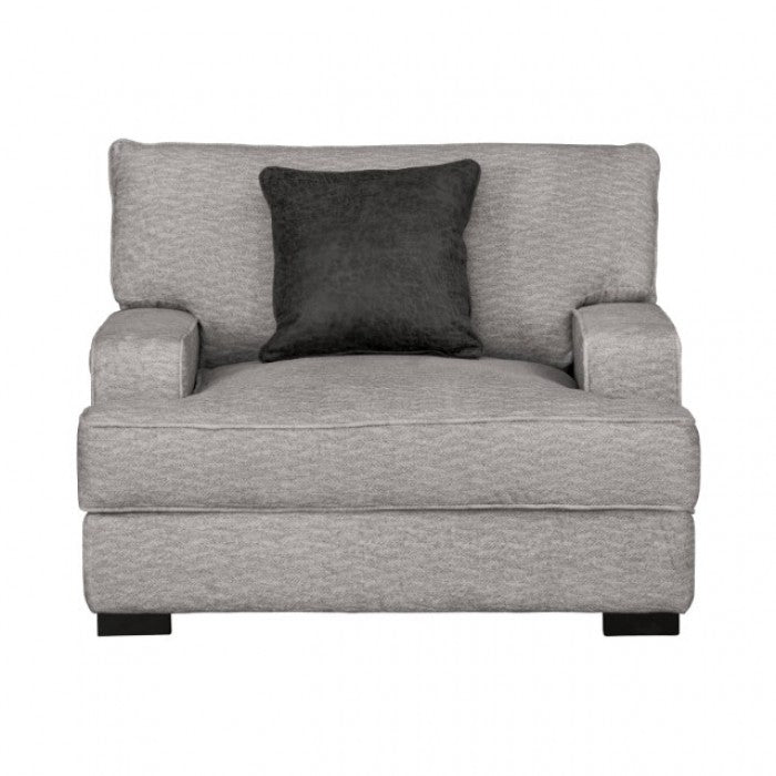 FOA Ardenfold Contemporary Fabric Blend Accent Chair - Gray