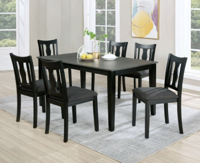 FOA Carbey Transitional 5-Piece Fiddle Back Design Dining Set