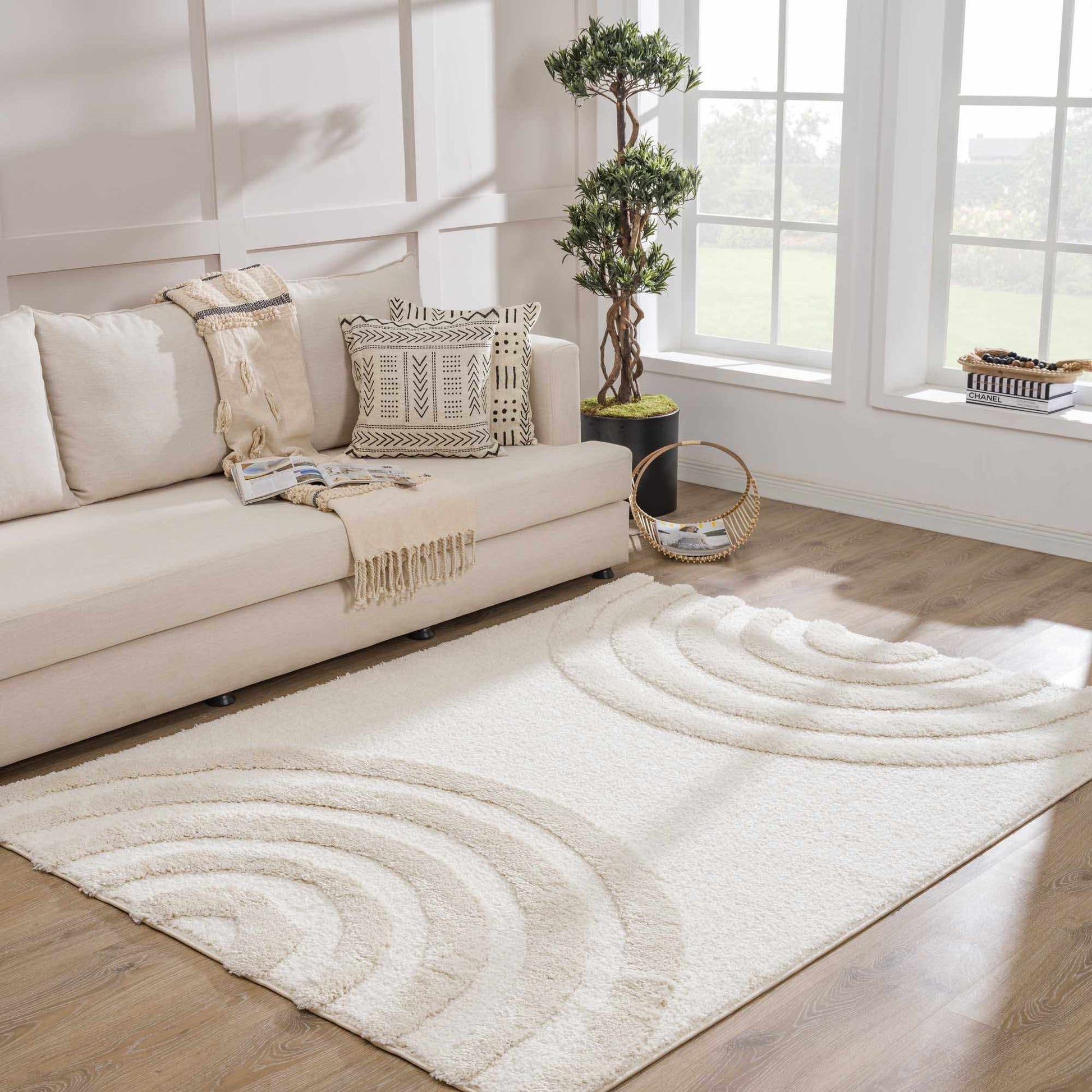 Connerton Beige High-Low Area Rug - Limited Edition