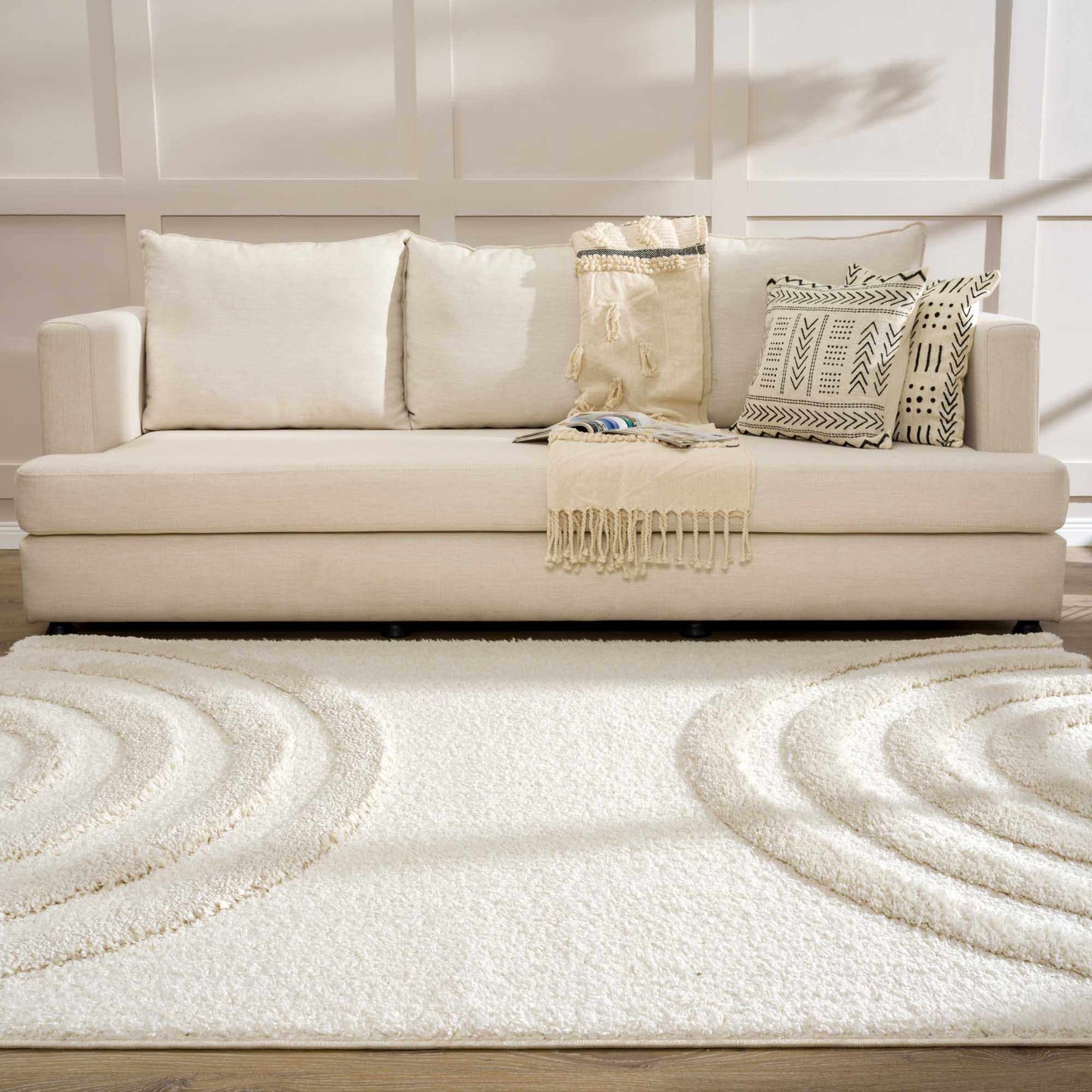 Connerton Beige High-Low Area Rug - Limited Edition