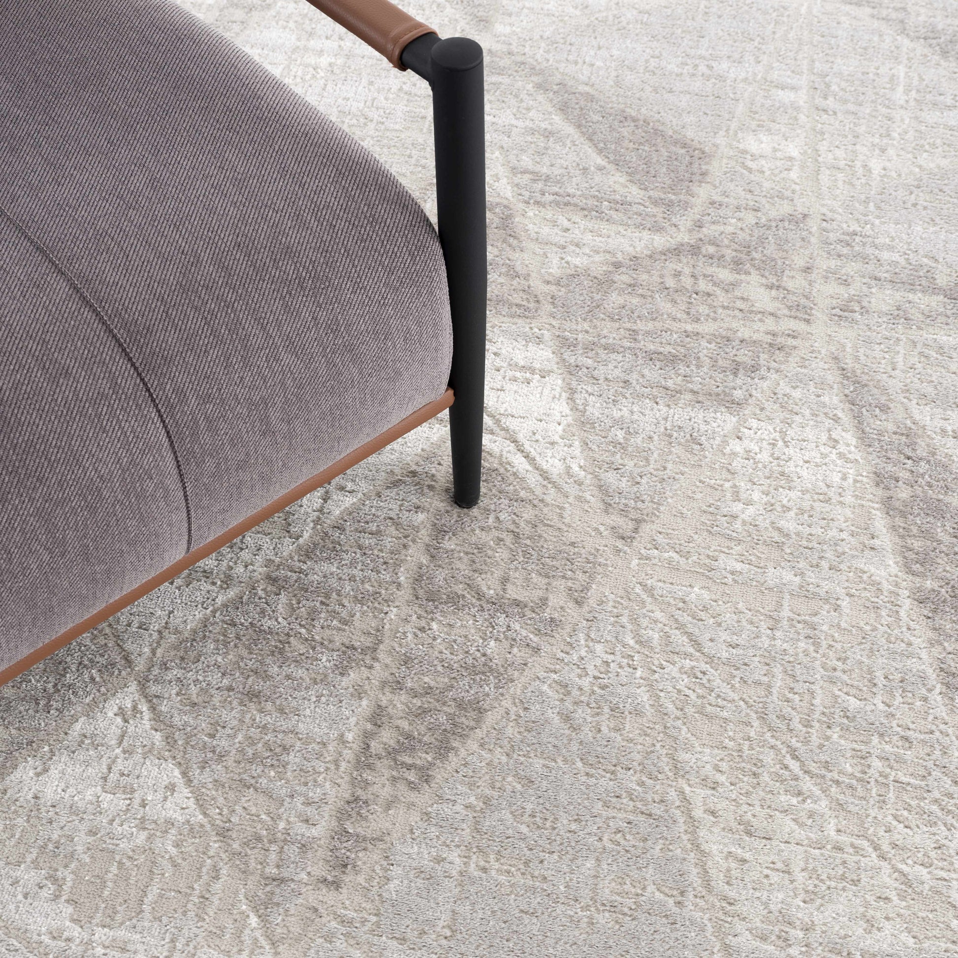 Basia Gray Geometric Modern Rug - Limited Edition