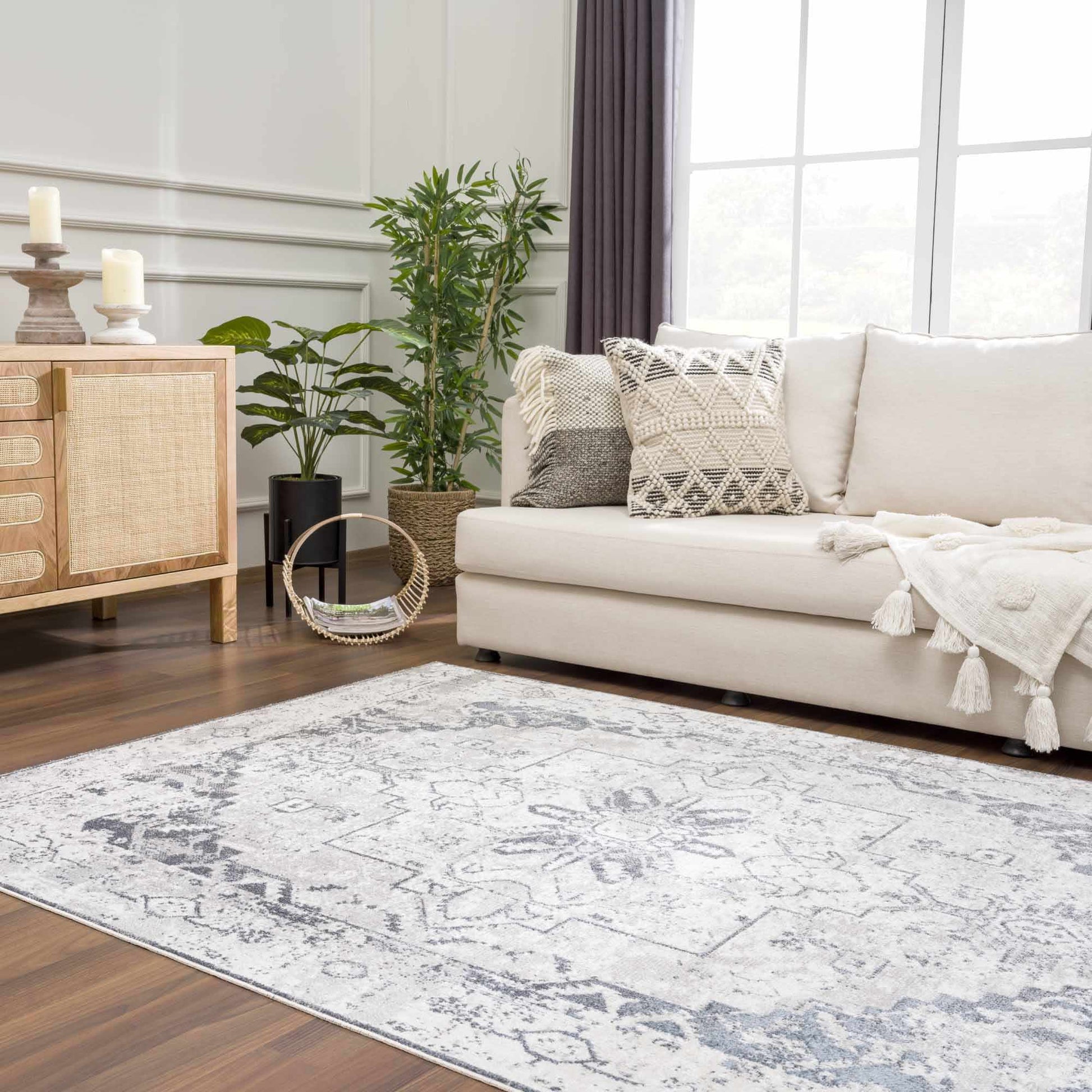 Ivory Hera Washable Area Rug