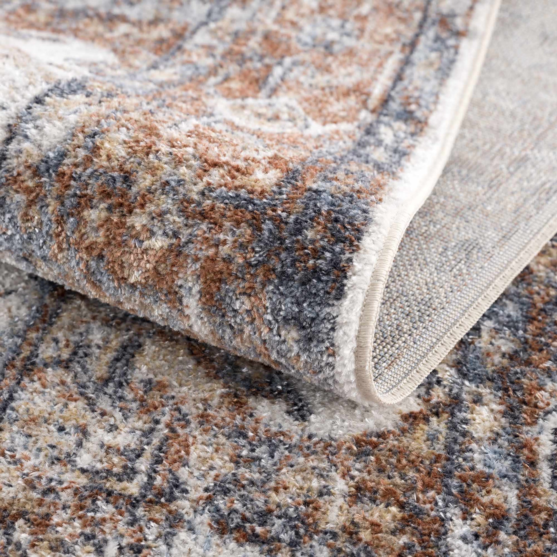 Rust Hera Washable Area Rug - Clearance