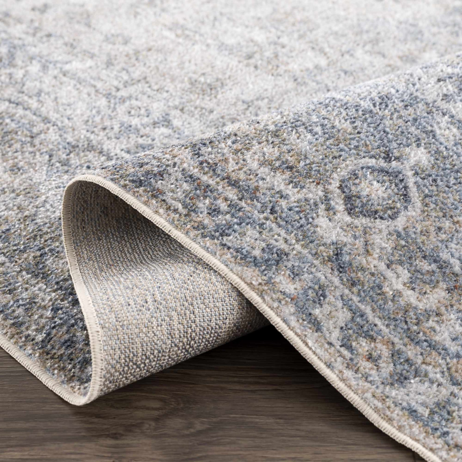 Gael Blue Washable Area Rug