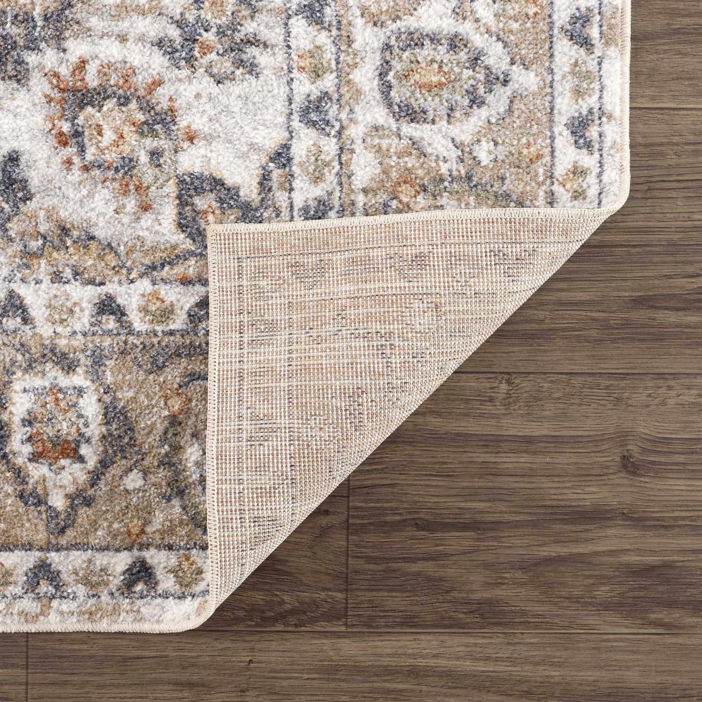 Beige Hiti Washable Area Rug