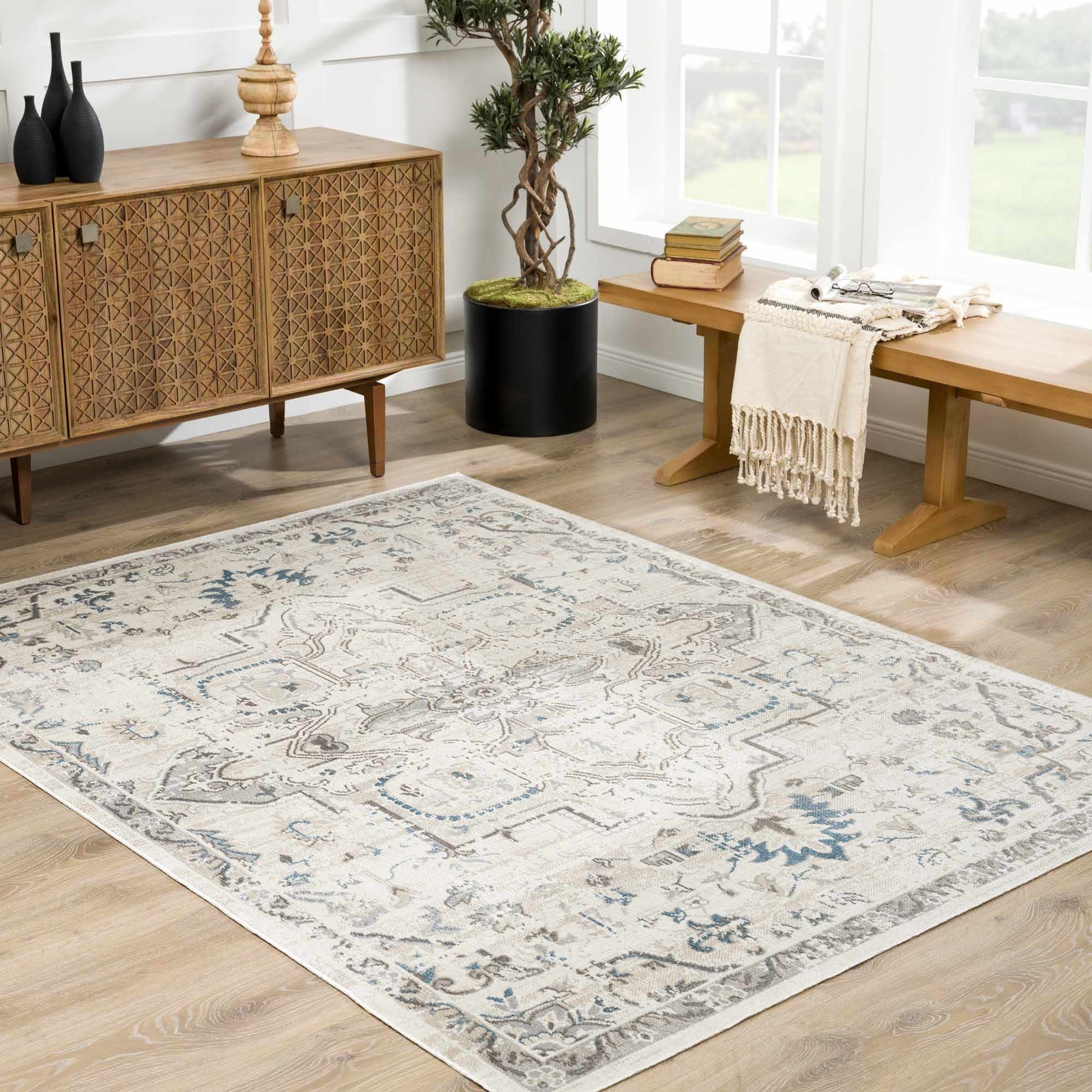 Cabacungan Cream Washable Area Rug - Clearance