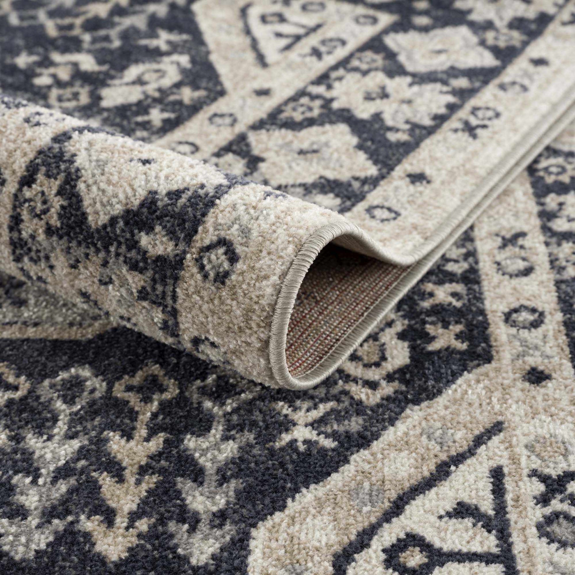 Cabacungan Cream & Gray Washable Area Rug