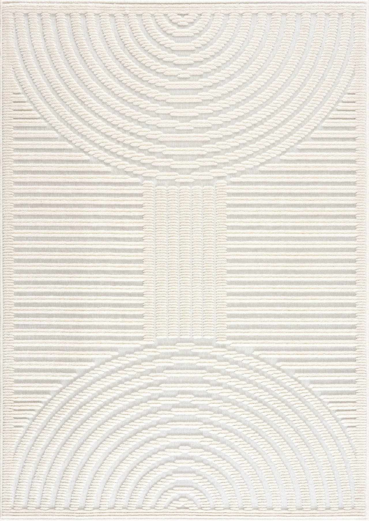 Deron White Washable Area Rug