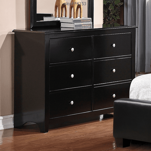 Poundex Classic & Luxury Style Dresser - Black