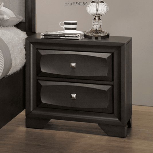 Poundex American Traditional Design 2 Drawer Nightstand - F4966