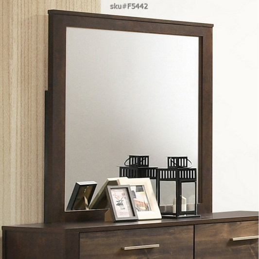 Poundex Modern Minimalist Style Dark Brown Mirror - F5442