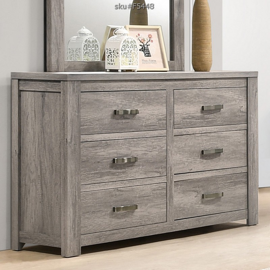 Poundex Modern Minimalist Look 6 Drawer Dresser - F5448