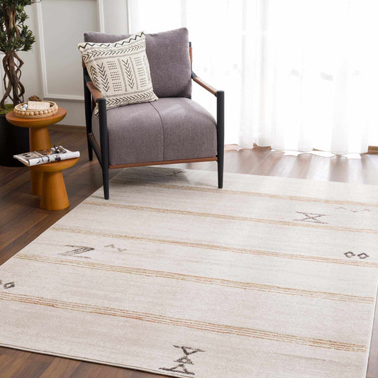 Deja Gold Striped Area Rug - Limited Edition