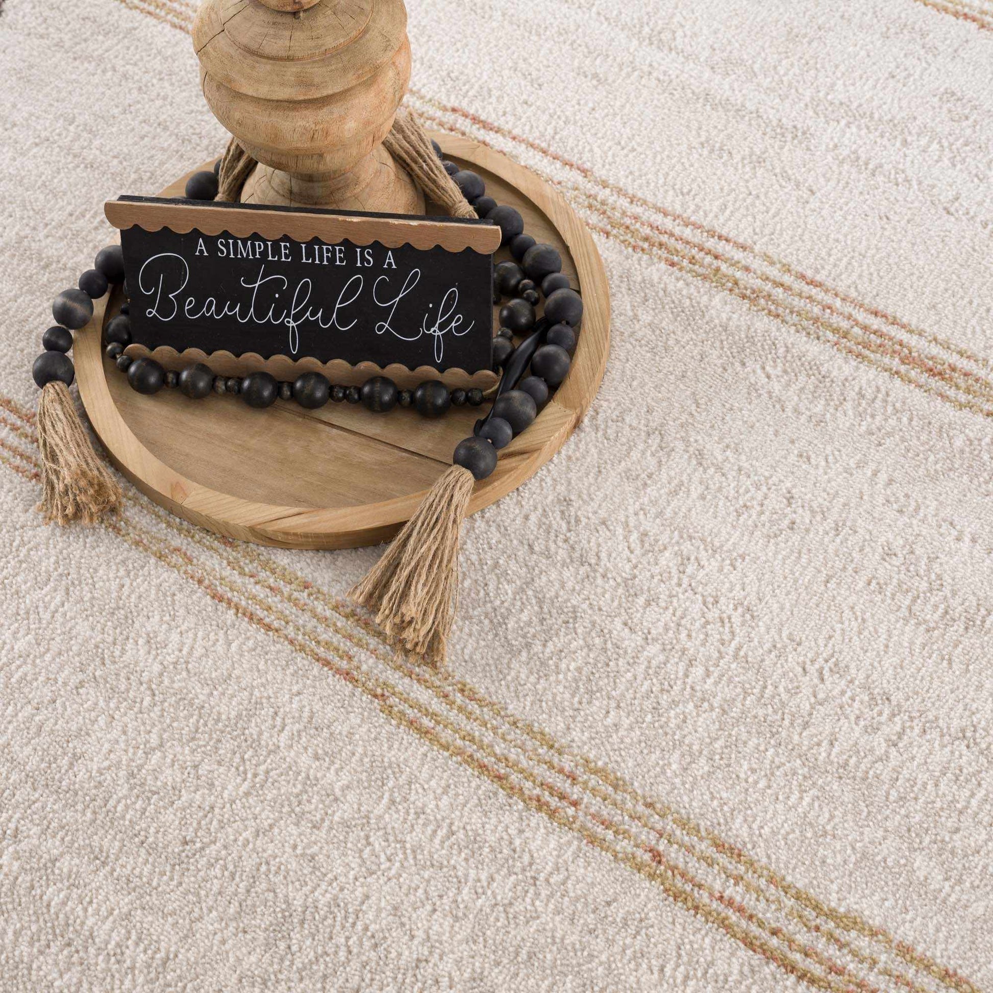 Deja Gold Striped Area Rug - Limited Edition