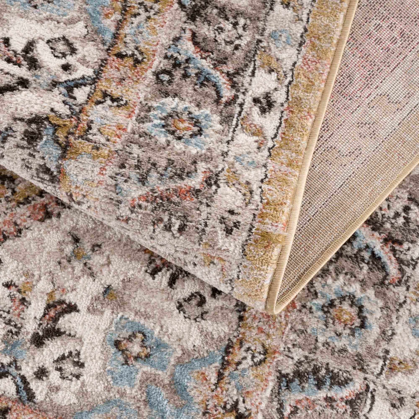 Albie Gold & Beige Area Rug - Clearance