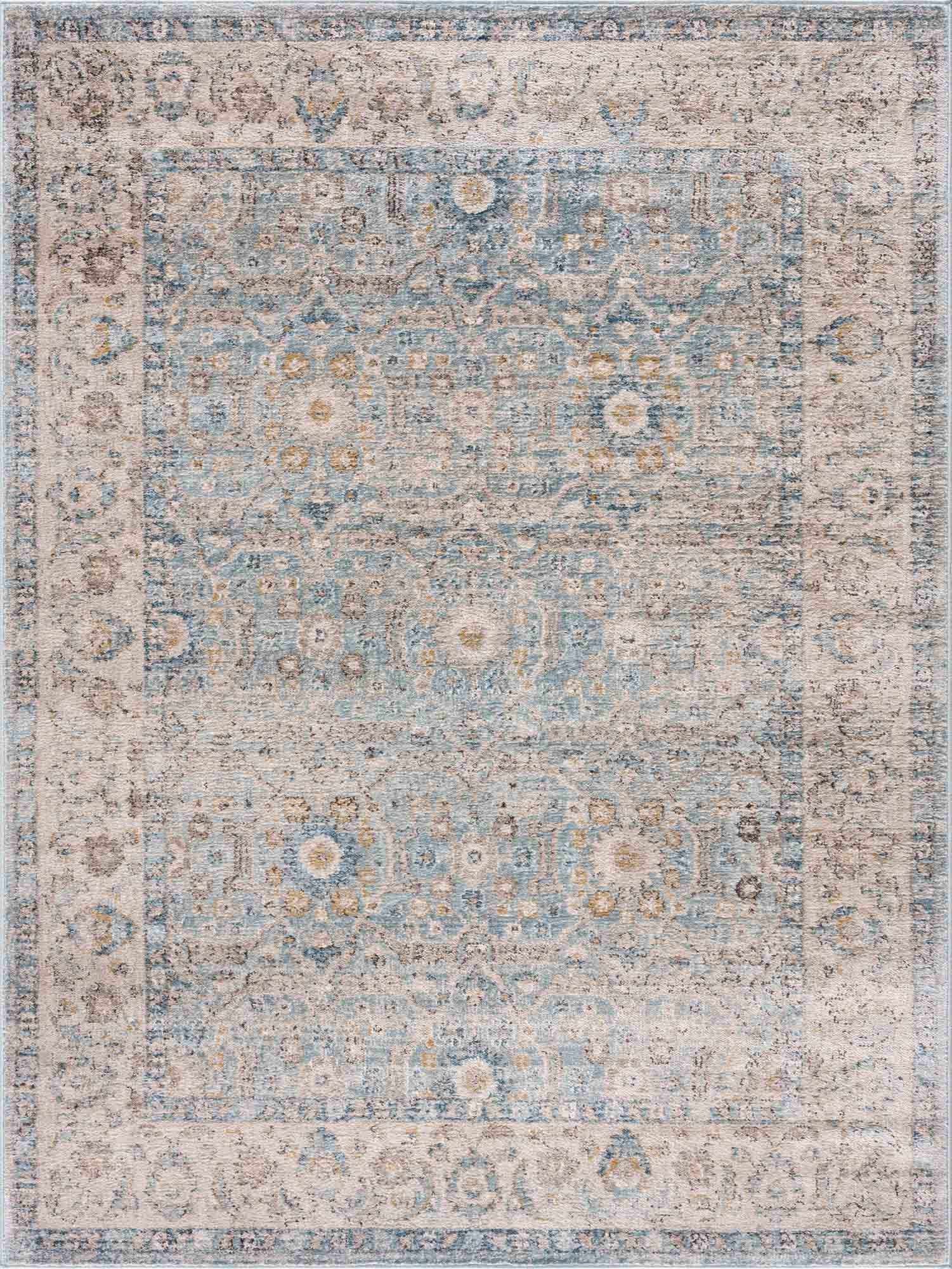 Anana Silver Blue & Beige Area Rug - Clearance