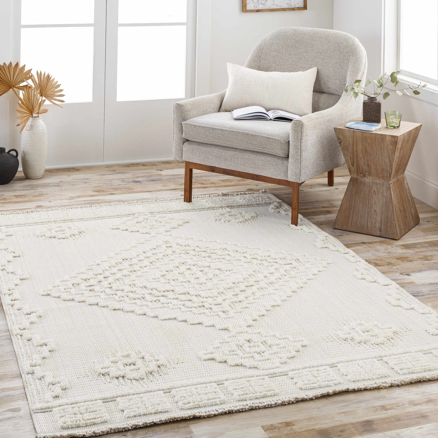 Rosales Cream High&Low Area Rug