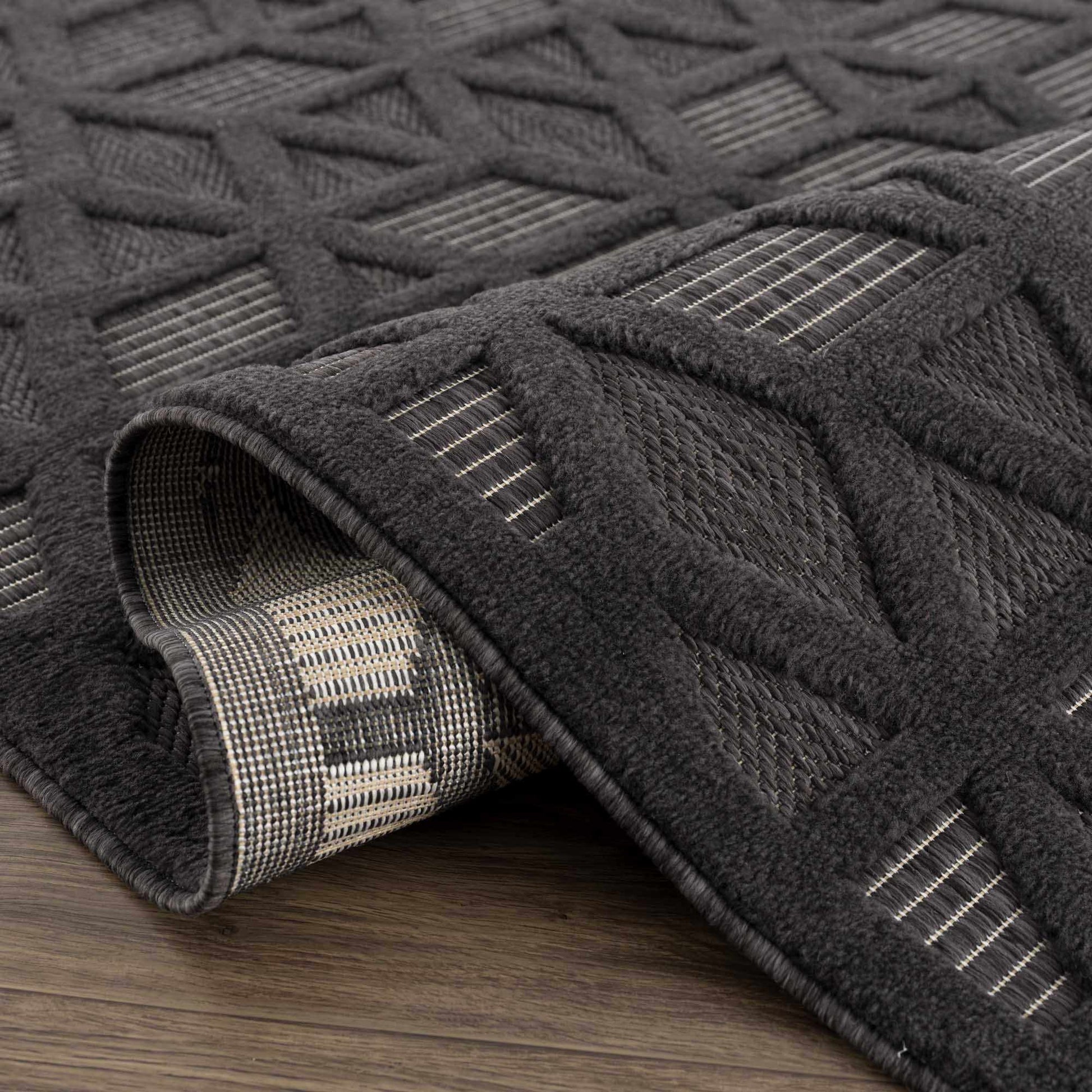 Nuri Black Outdoor Rug