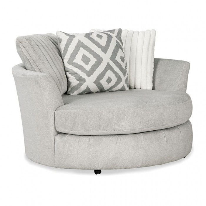 FOA Hermiston Transitional Swivel Chair - Gray