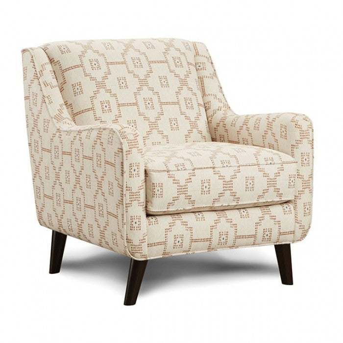 FOA Eastleigh Transitional Chenille Fabric Arm Chair - Keystone Multi