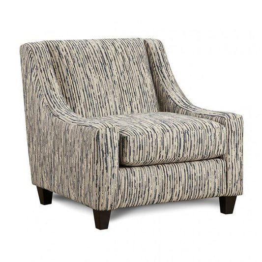 FOA Eastleigh Transitional Chenille Fabric Arm Chair - Stripe Multi