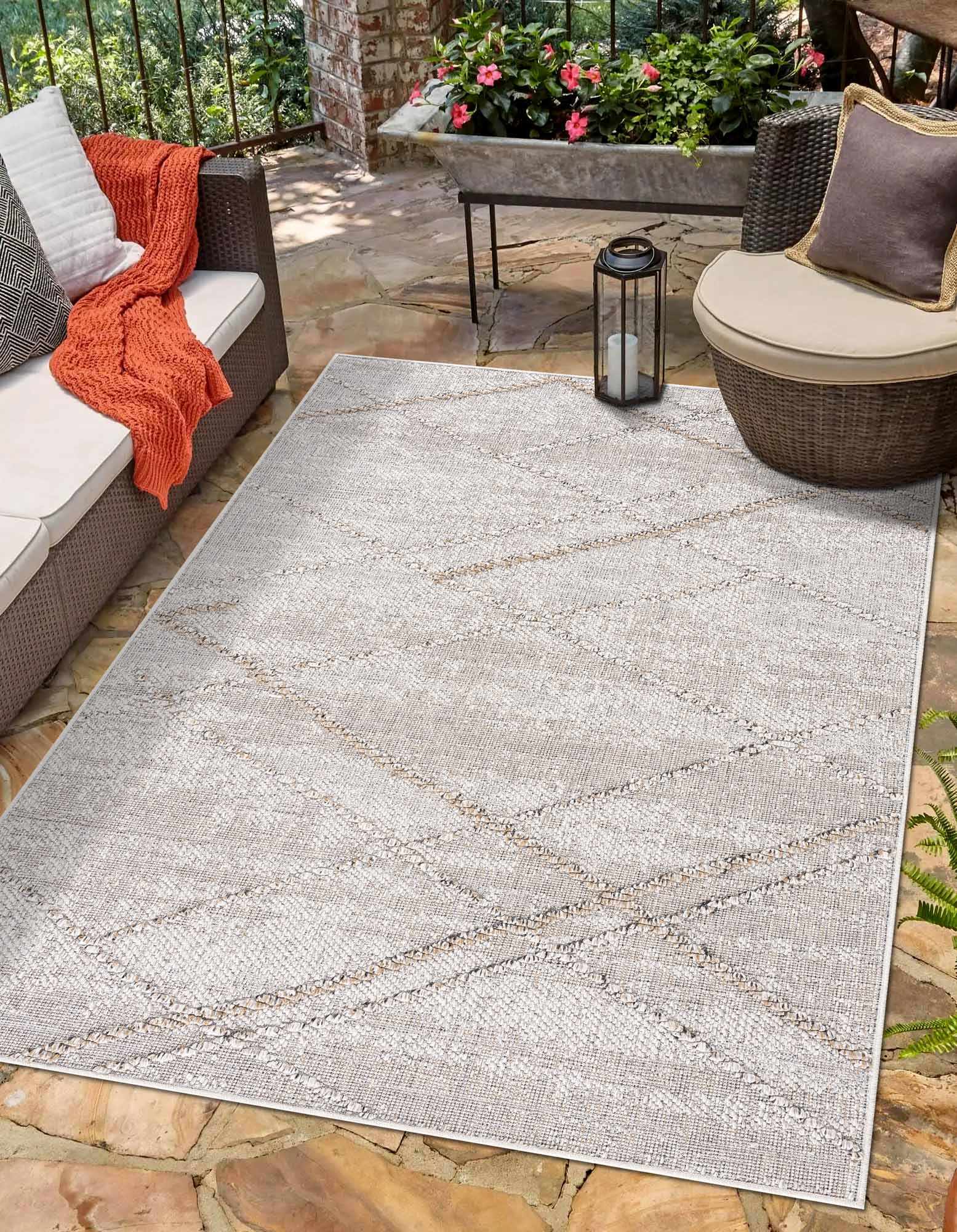 Baqer Bone & Tan Textured Performance Rug - Limited Edition