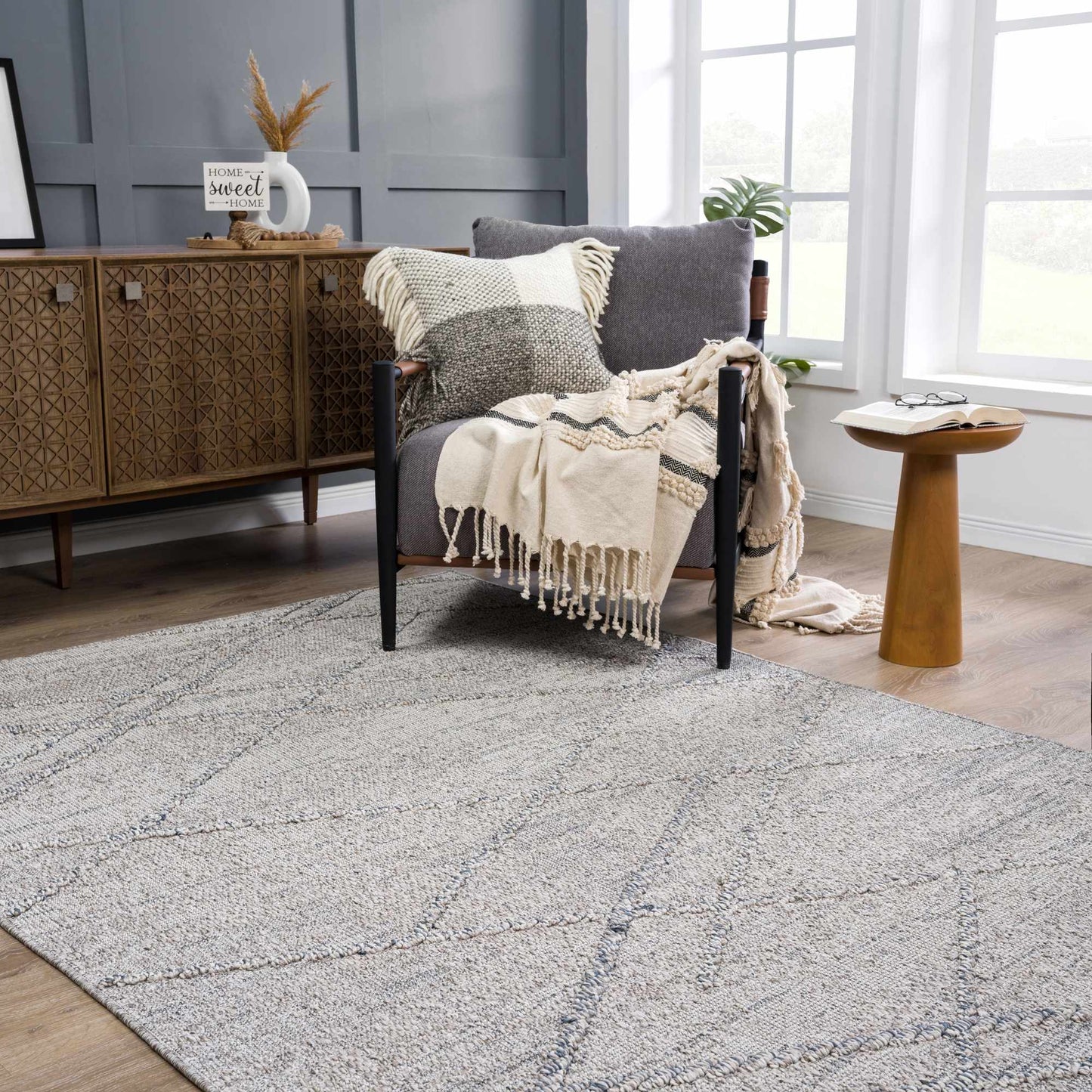 Baqer Taupe & Gray Textured Performance Rug - Limited Edition