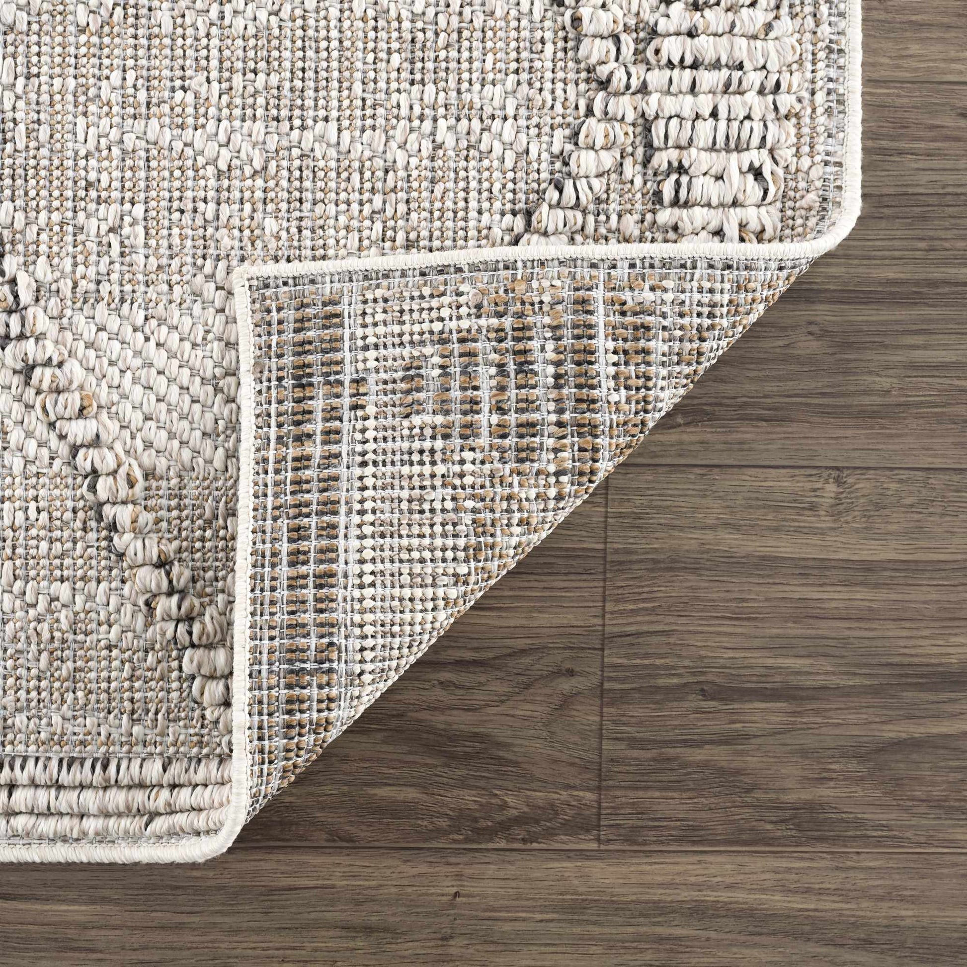 Nyla Bone Textured Performance Rug - Clearance