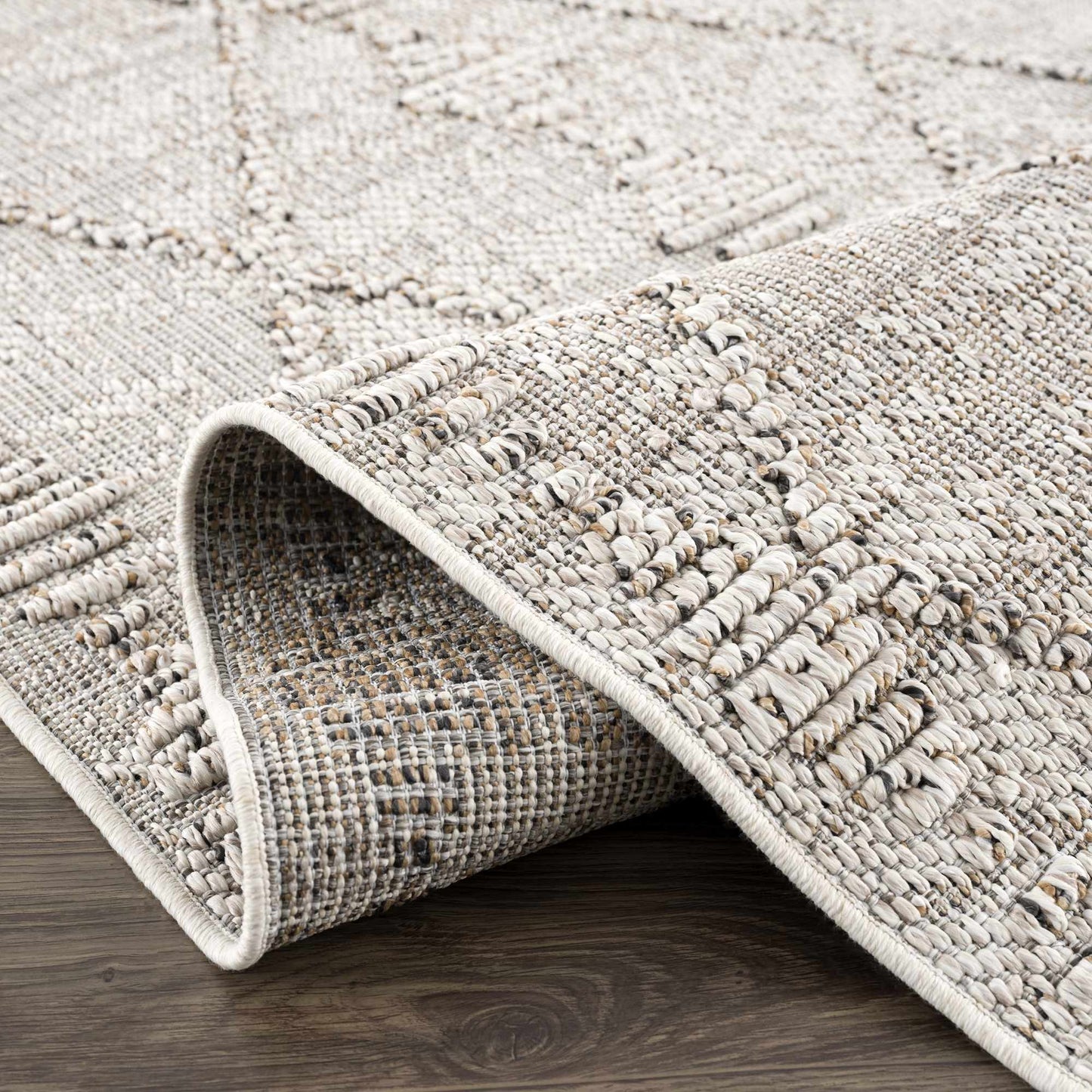 Nyla Bone Textured Performance Rug - Clearance