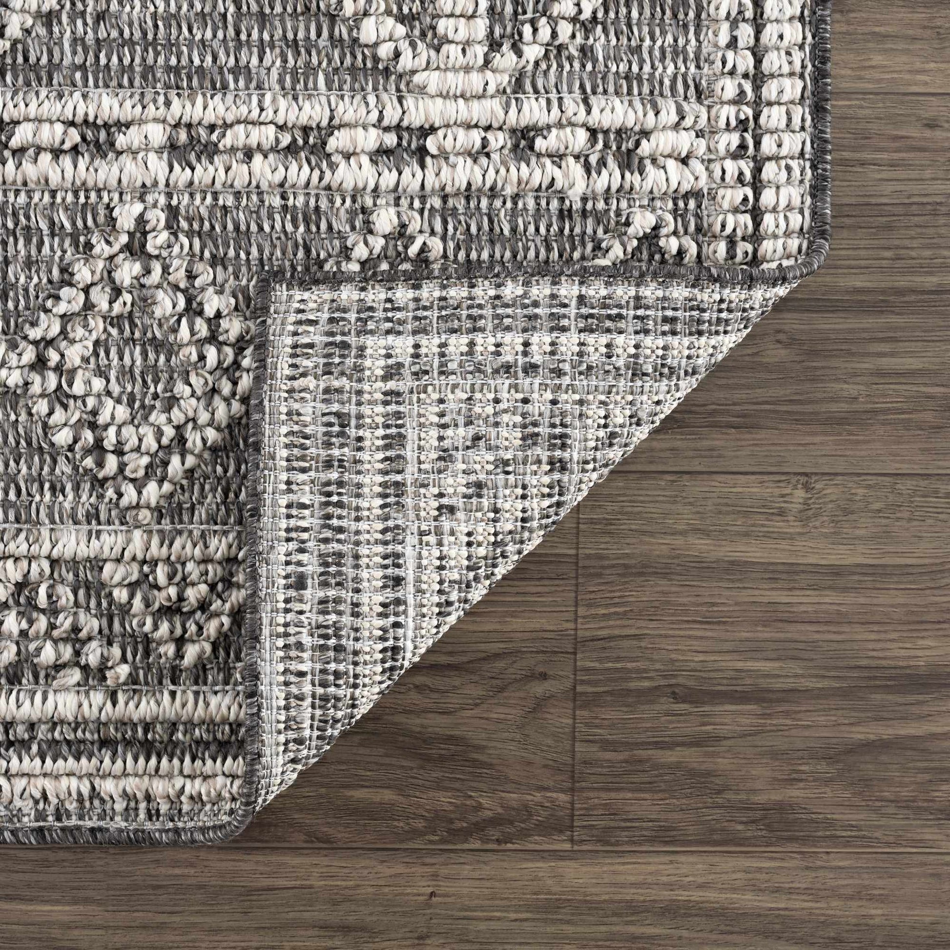 Diah Black Textured Trellis Rug - Limited Edition