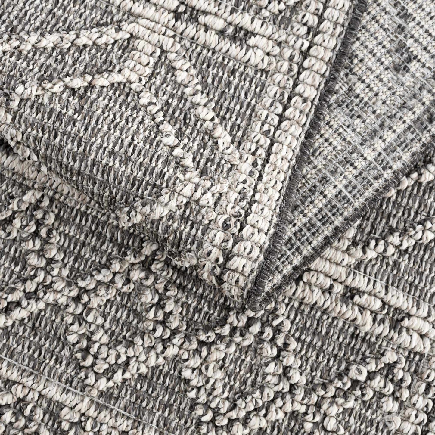 Diah Black Textured Trellis Rug - Limited Edition