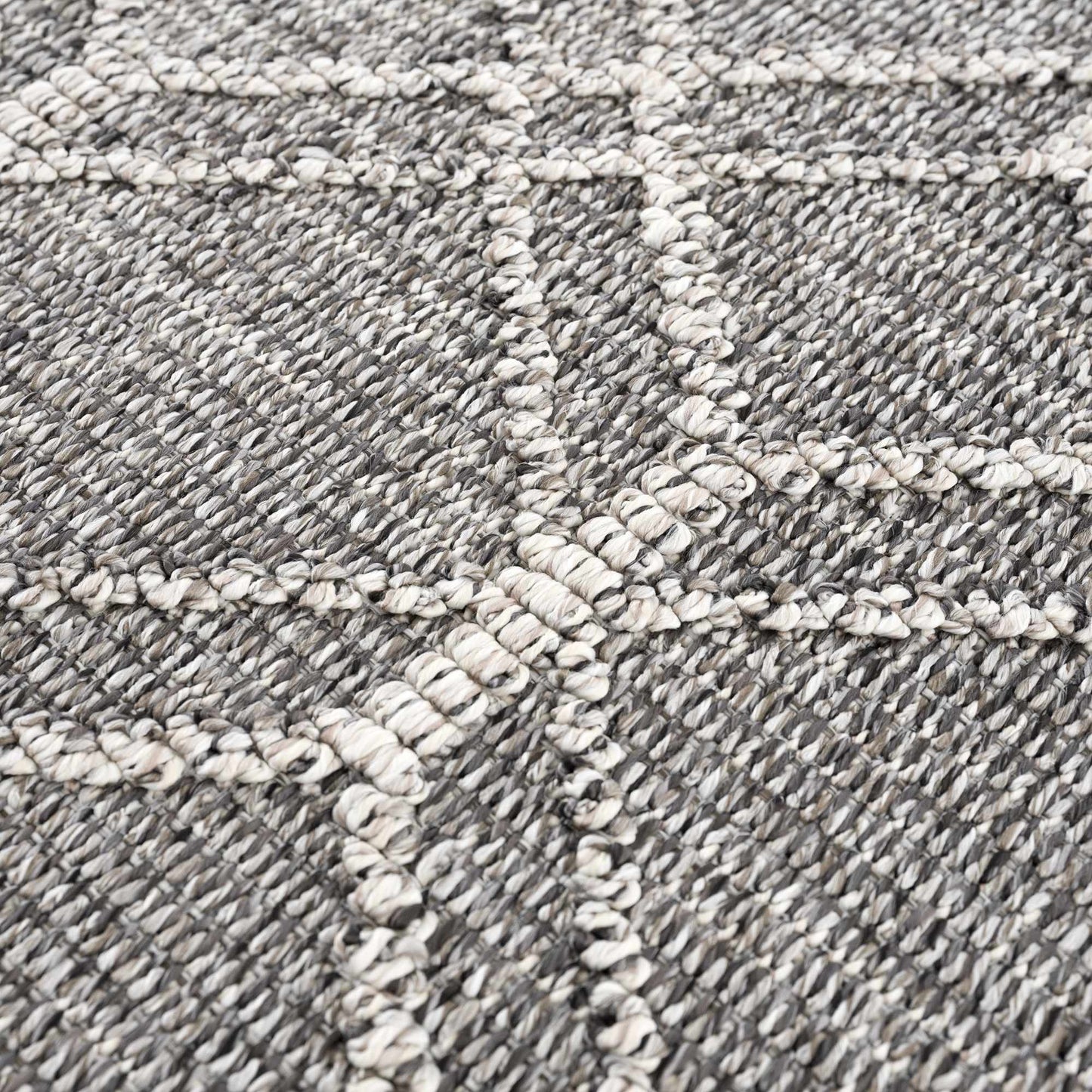 Diah Black Textured Trellis Rug - Limited Edition