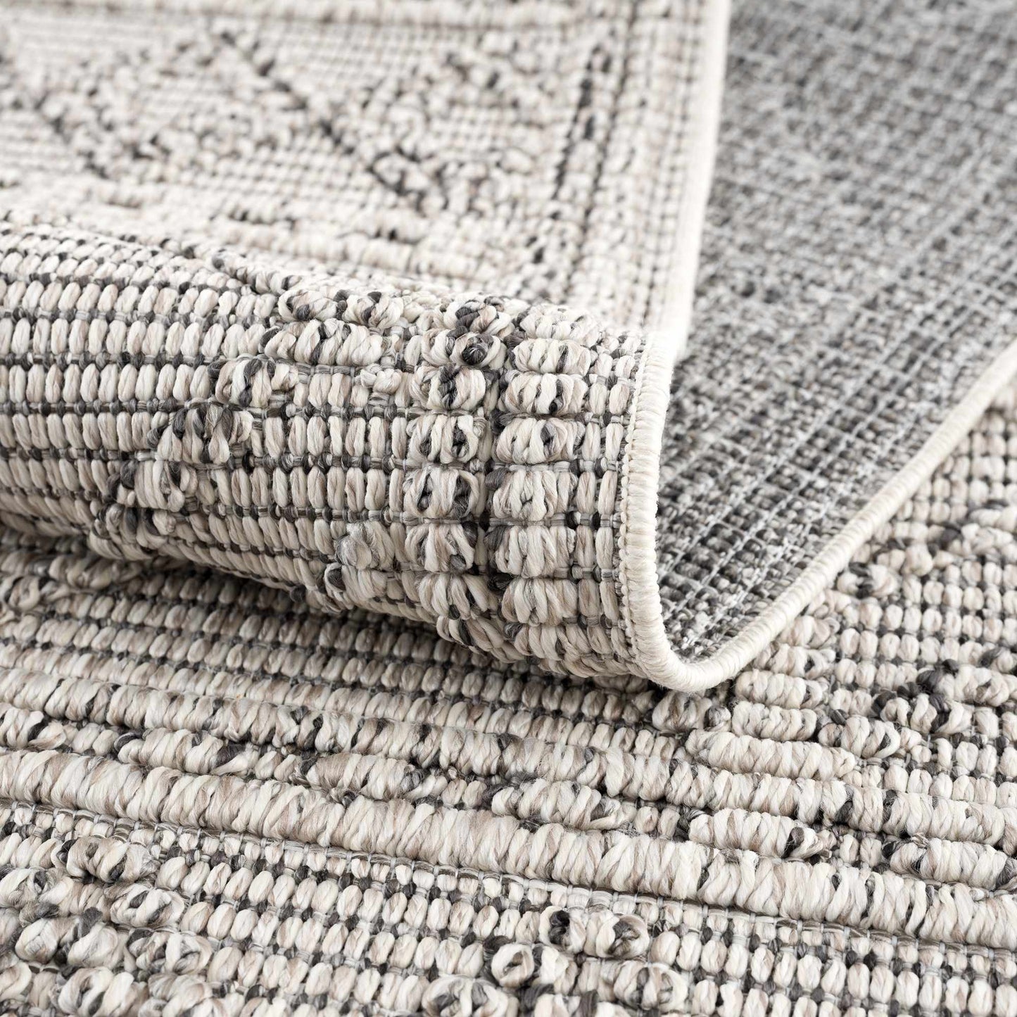 Diah Bone Textured Trellis Rug - Limited Edition