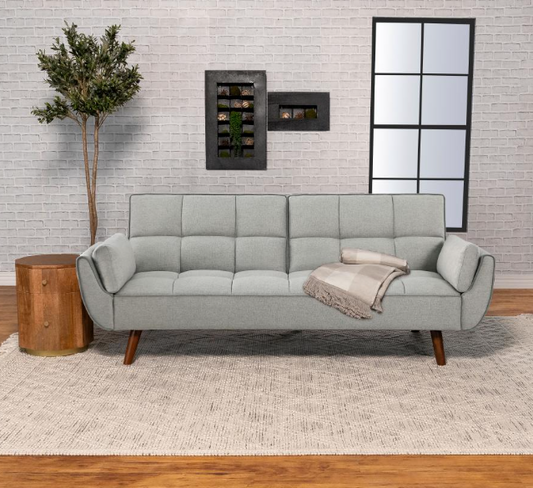 Meggy Mid-Century Modern Woven Fabric Sofa Bed