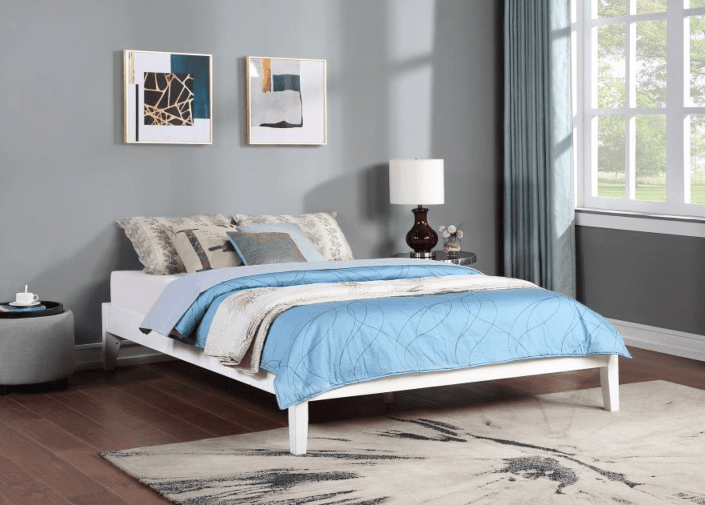 Hounslow Universal Full Platform Bed in White