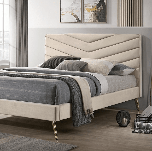 Vivar Mid-Century Modern Full Platform Bed