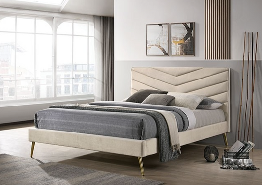 Vivar Mid-Century Modern King Platform Bed