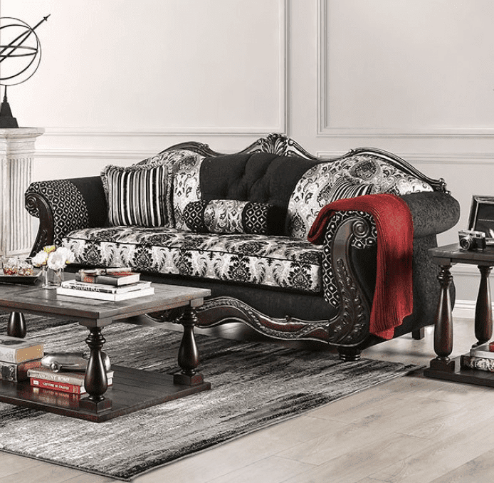 Ronja Traditional Rolled Arm Living Room Set - Furniture of America