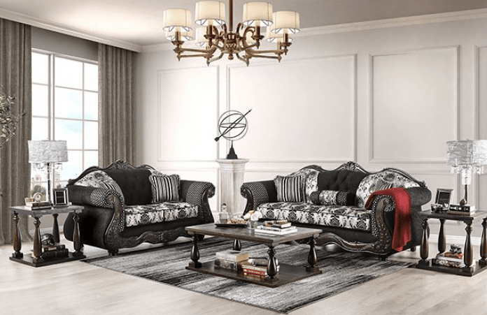 Ronja Traditional Rolled Arm Living Room Set - Furniture of America