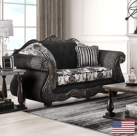 Ronja Traditional Rolled Arm Living Room Set - Furniture of America