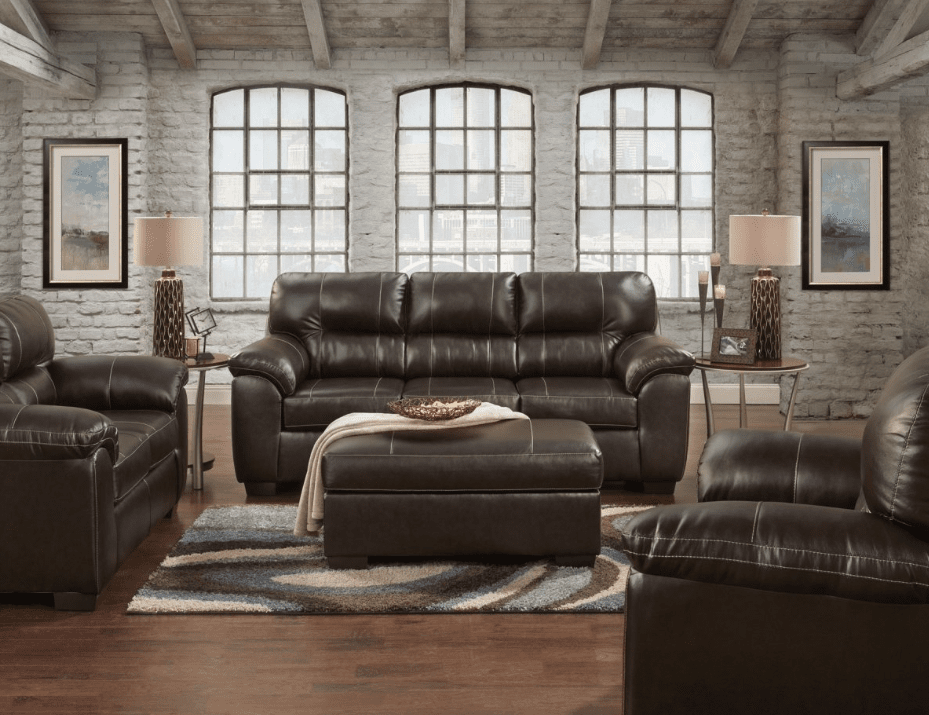 5603 Austin Contemporary Sofa - in Brown - Affordable Furniture