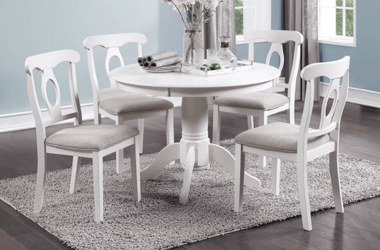 Farah 5-Piece Round Farmhouse Dining Set