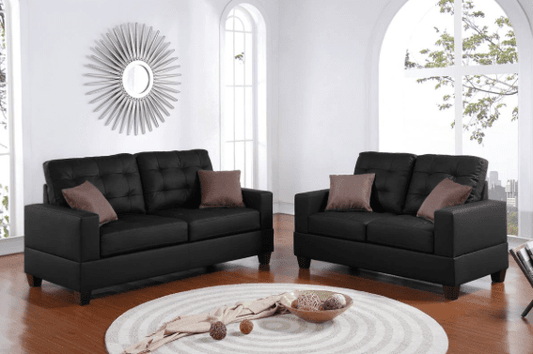 Bass 2-Piece Sofa & Loveseat Set with Pillows