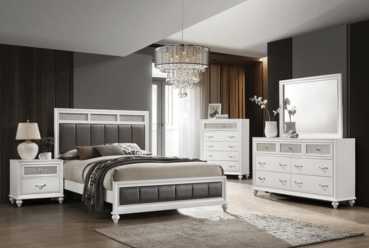 Barzini Queen Bedroom Set - White